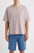 Brixton Poolside Stripe Boxy Cotton Piqué Cropped T-Shirt