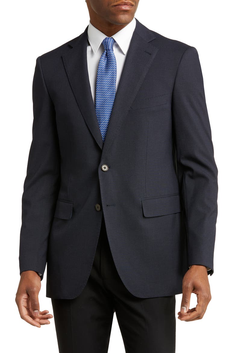 The Rack Blazer, Main, color, NAVY HOPSACK