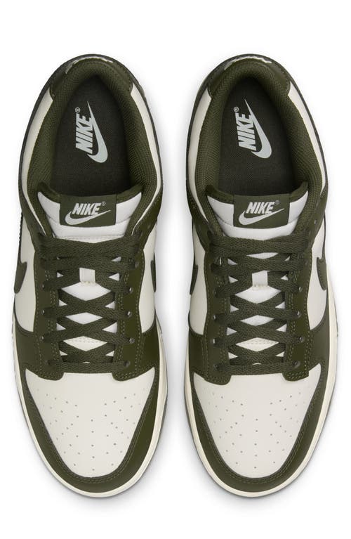 Nike Dunk Low Retro Casual Shoes Size 14.0 Leather In Pale Ivory/cargo Khaki