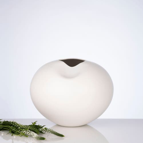 Dina Decor Milan White Sculptural Vase In White