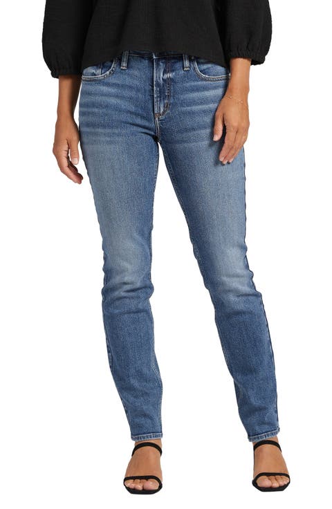 Most Wanted Mid Rise Slim Straight Leg Jeans