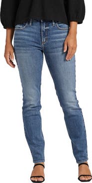 Silver Jeans Co. Most Wanted Mid Rise Slim Straight Leg Jeans