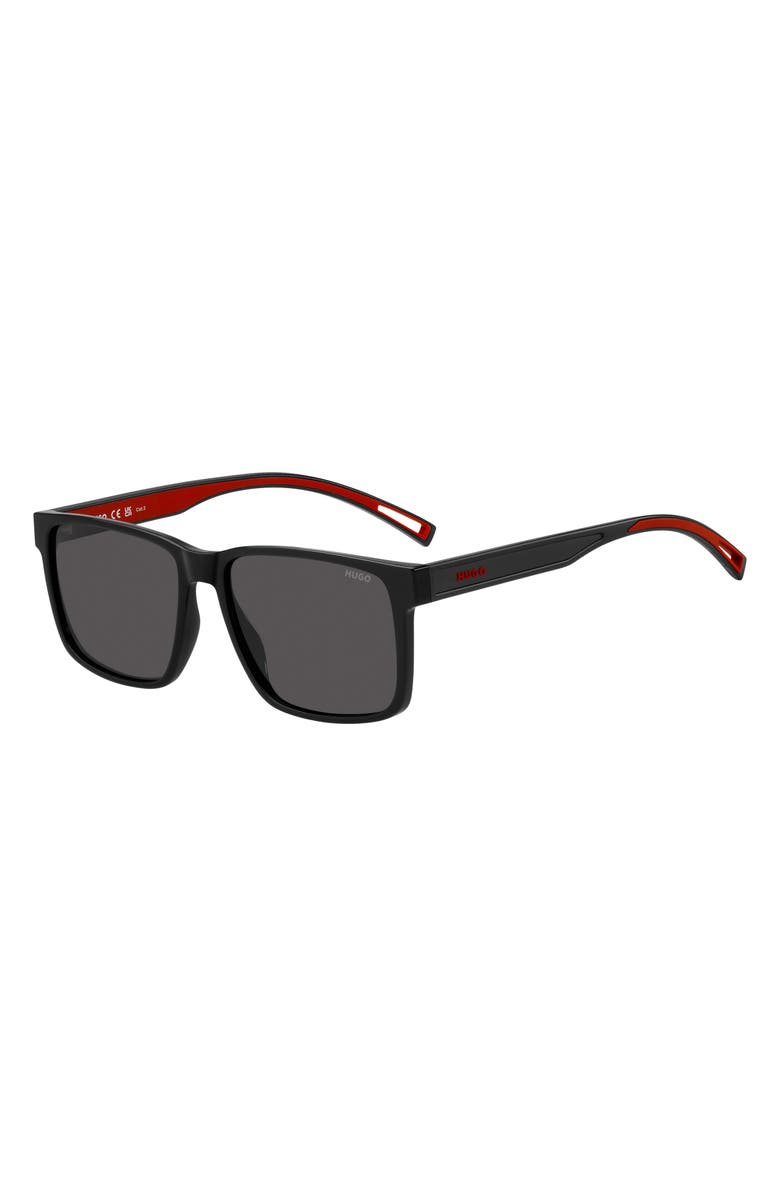 BOSS 57mm Navigator Sunglasses, Alternate, color, Black/ Grey
