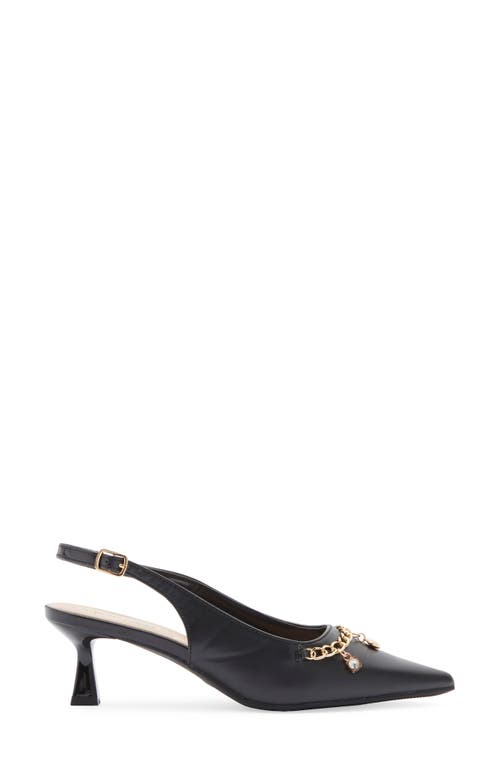 Wild Diva Lounge Aleena Chain Slingback Pump In Black