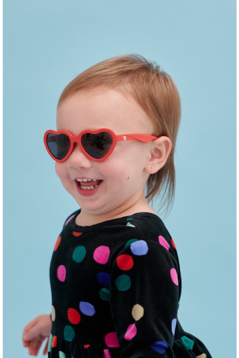 Kids' Candy Apple Heart Sunglasses, Alternate, color, CANDY APPLE