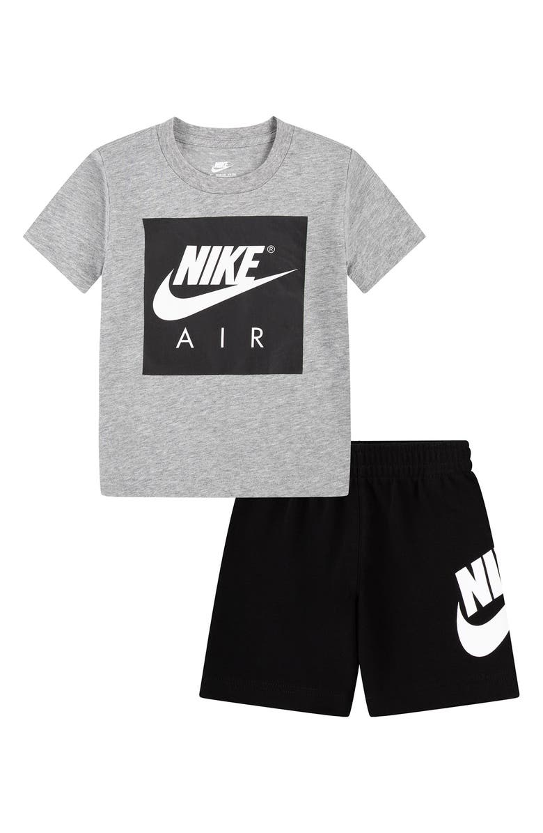 Nike Kids' Crew Tee & Knit Shorts Set, Alternate, color, Black
