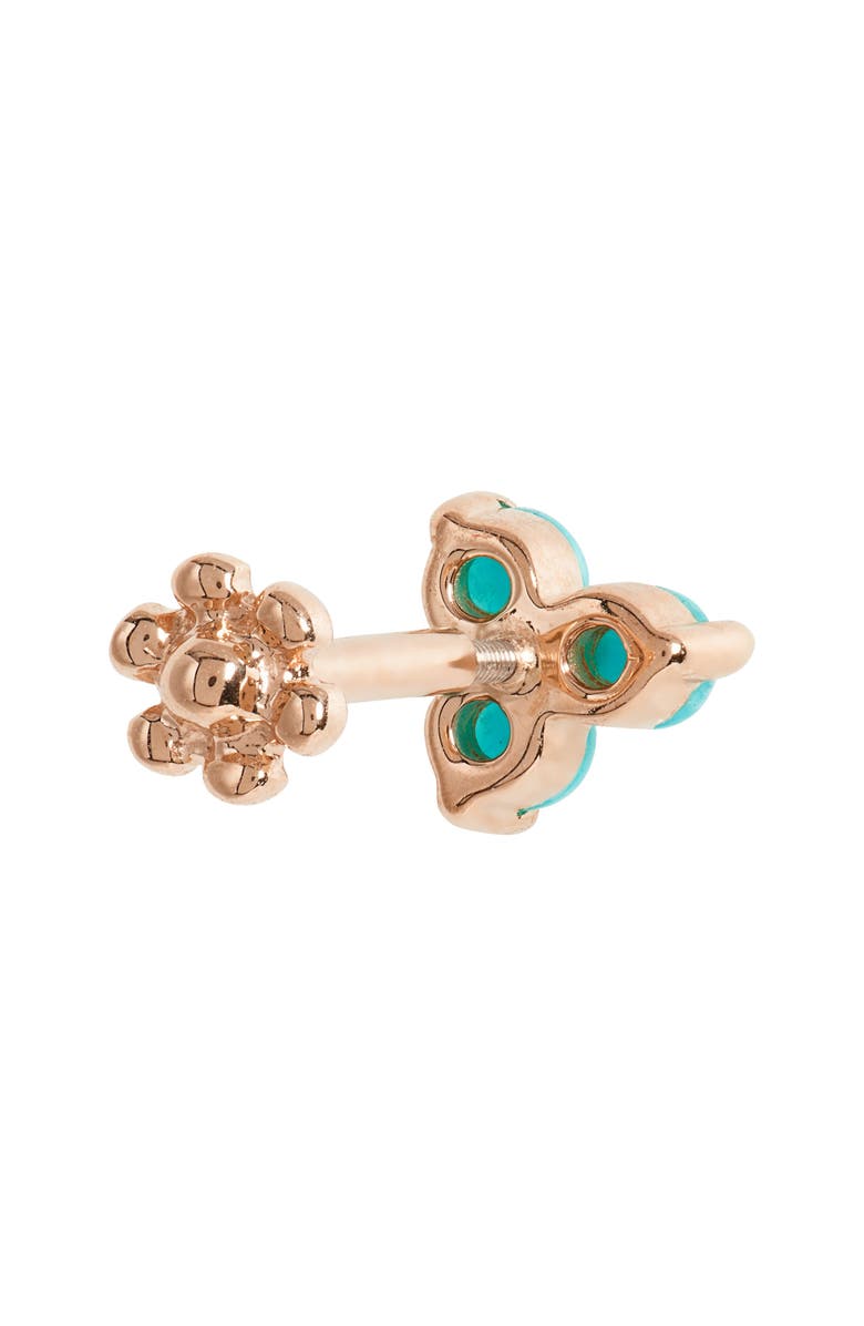 MARIA TASH Trinity Turquoise Threaded Stud Earring, Alternate, color,
