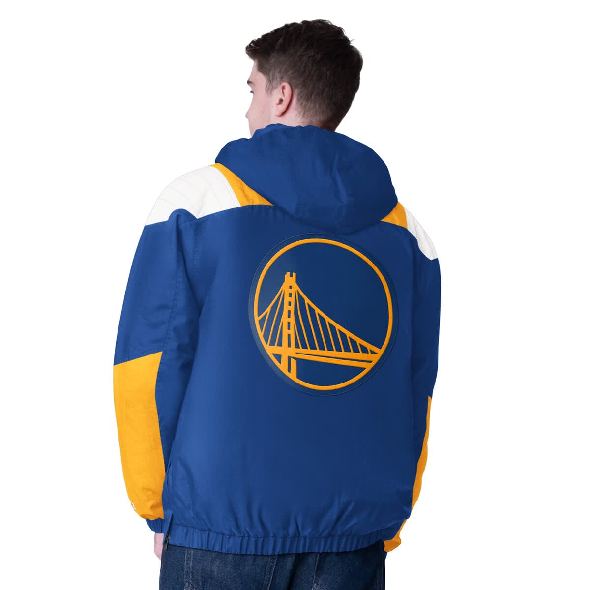 Men's Starter  Royal/Gold Golden State Warriors Charger Half-Zip Pullover Jacket - image 2