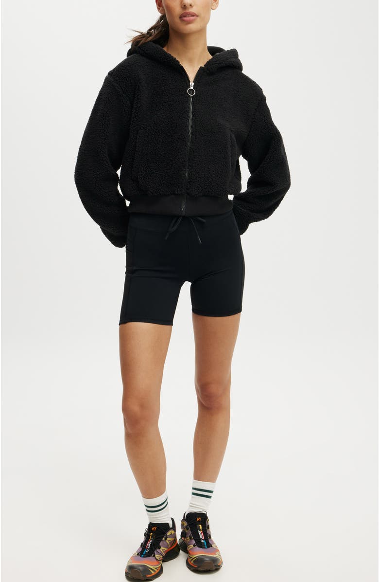 COTTON ON BODY Women's Active Hooded Soft Fleece Zip Through Jacket, Alternate, color, 