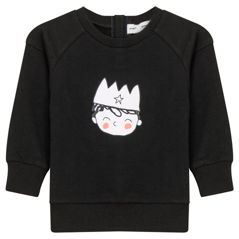 Boy French Fleece Crown Print Sweatshirt (Toddler, Little Kid & Big Kid)