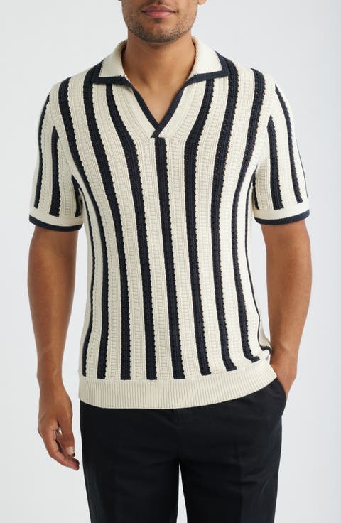 Duncan Stripe Polo Sweater