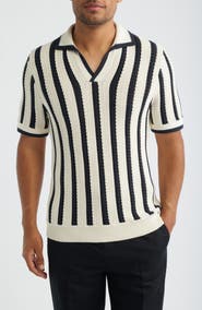 Reiss Duncan Stripe Polo Sweater