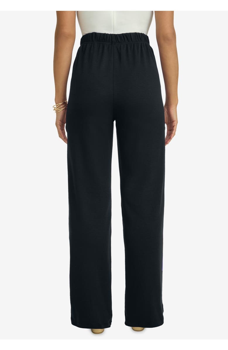 Jessica London Soft Ease Wide Leg Pant, Alternate, color, Black