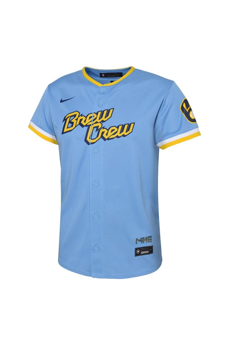 Nike Toddler Nike Powder Blue Milwaukee Brewers City Connect Replica Team Jersey, Alternate, color, Powder Blue