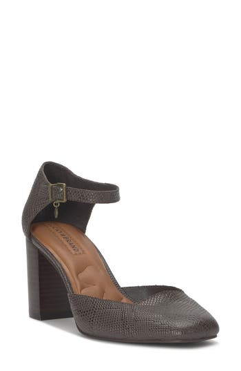 Lucky Brand Kanira Ankle Strap Pump In Gray