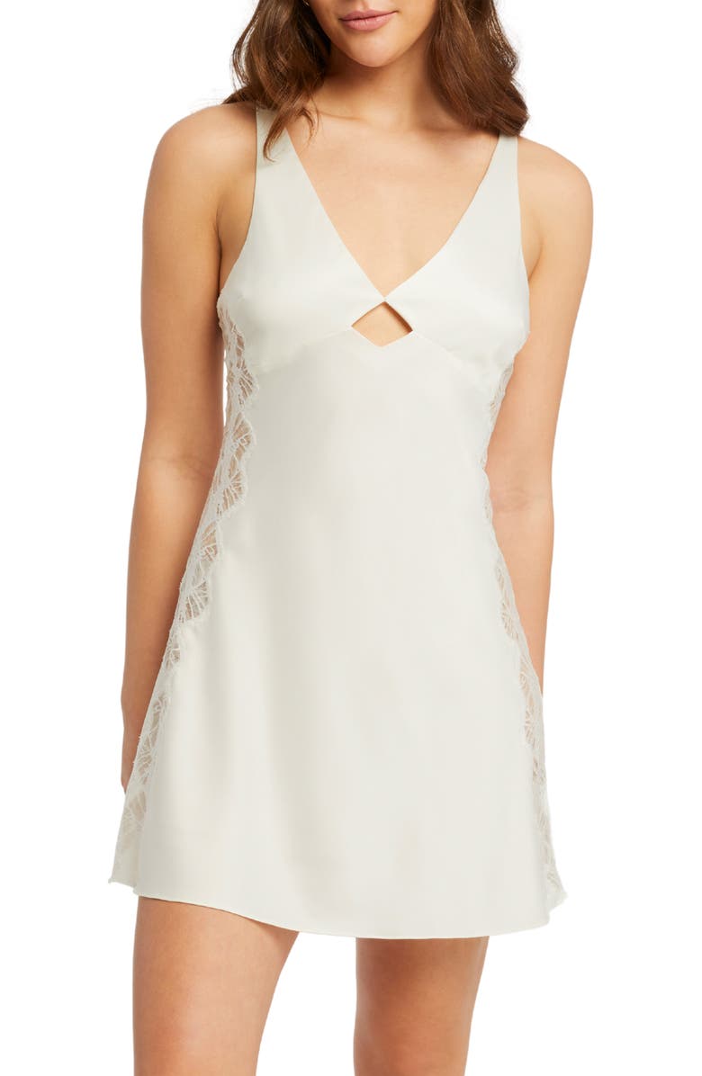 Rya Collection Zinnia Charmeuse Chemise, Main, color,