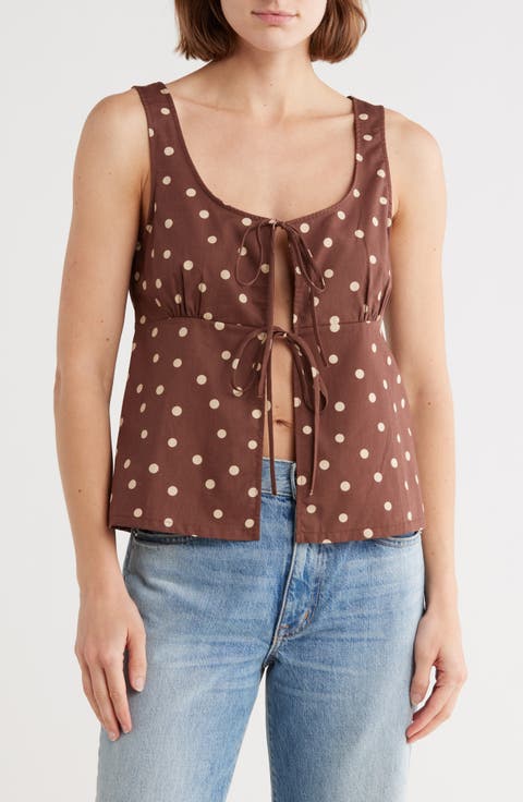Tie Front Vest Top