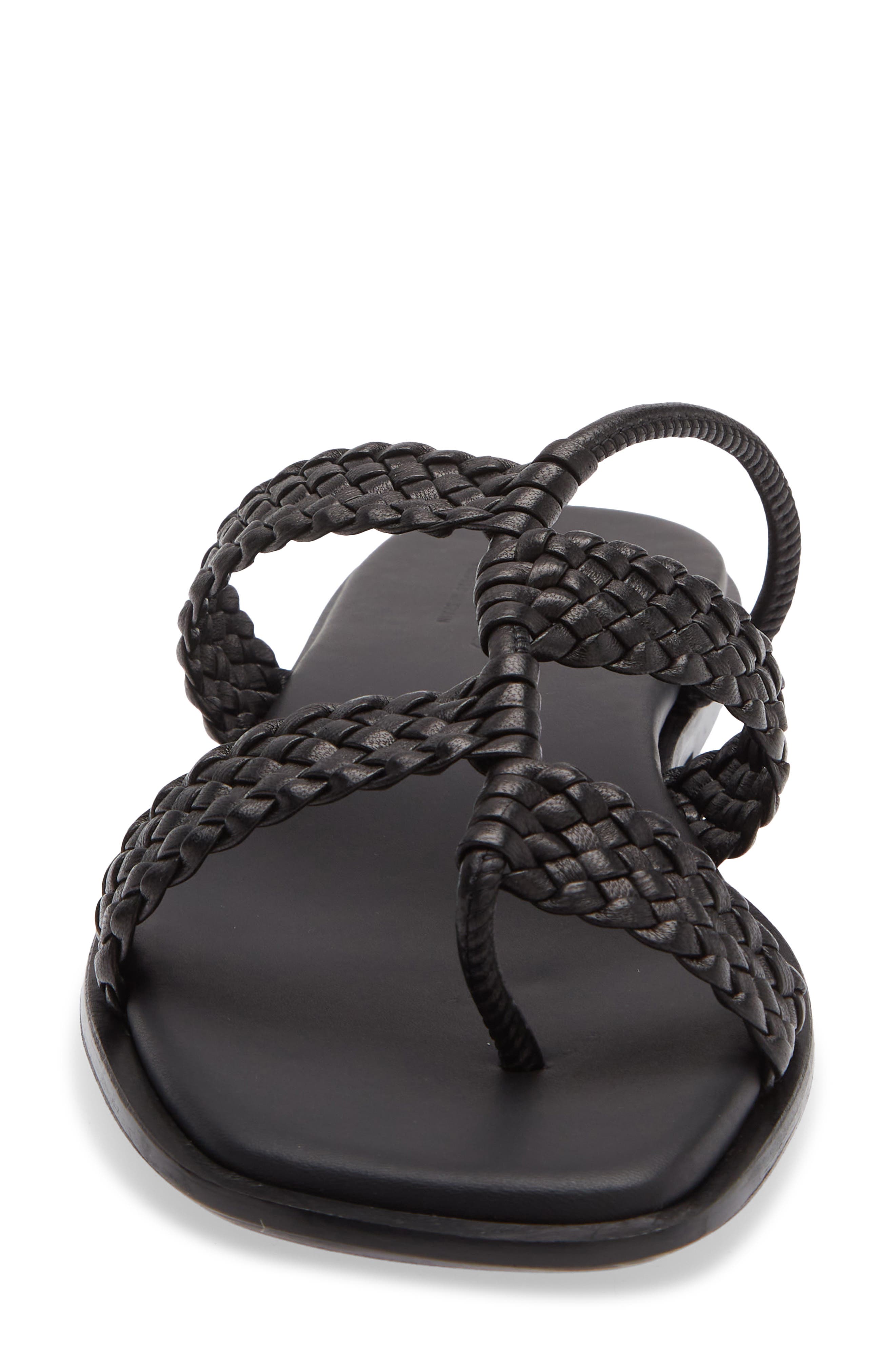 HEREU Woven Strappy Sandal, Alternate, color, Black