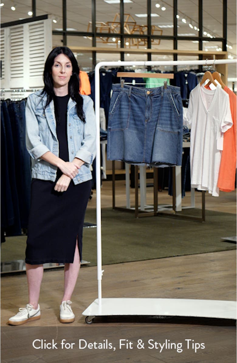 Bristol Raw Hem Denim Skirt, sales video thumbnail