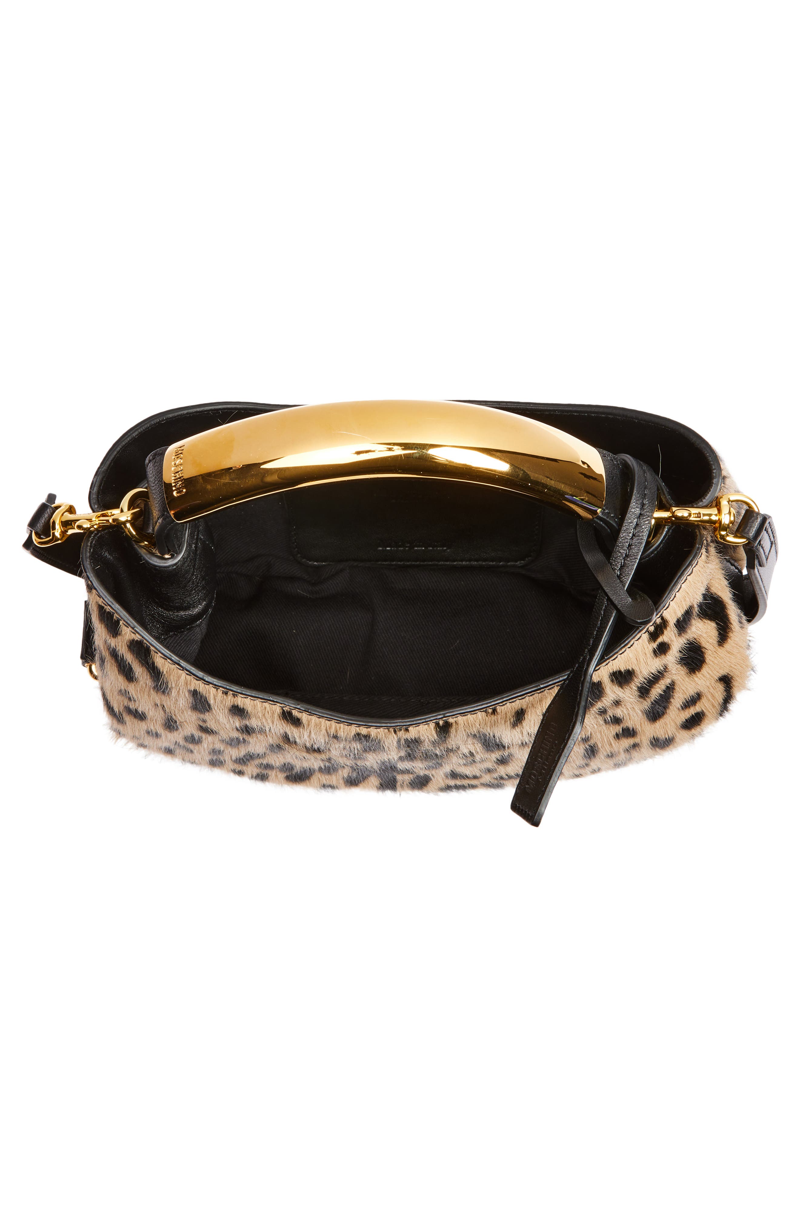 Moschino Handle Me Genuine Calf Hair Top Handle Bag, Alternate, color, 