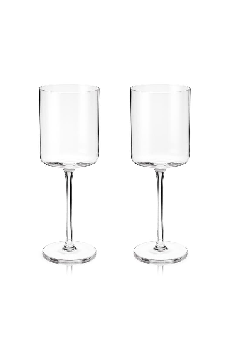 Laurel Crystal White Wine Glasses Set of 2, Main, color, Clear