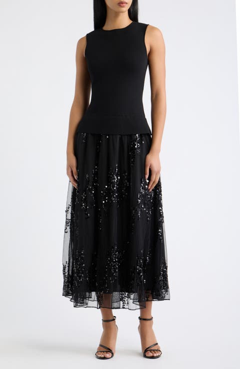 Sequin Twofer Dress