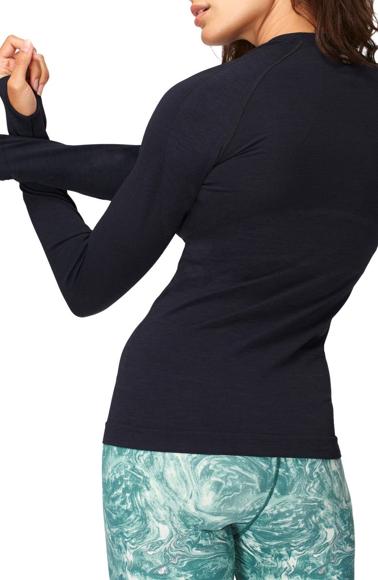 Sweaty Betty Athlete Seamless Long Sleeve Workout Top, Alternate, color, 