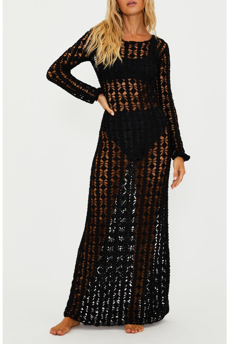 beach riot ariana dress Long Sleeve Cotton Crochet Cover-Up (Women) Jacket:US44