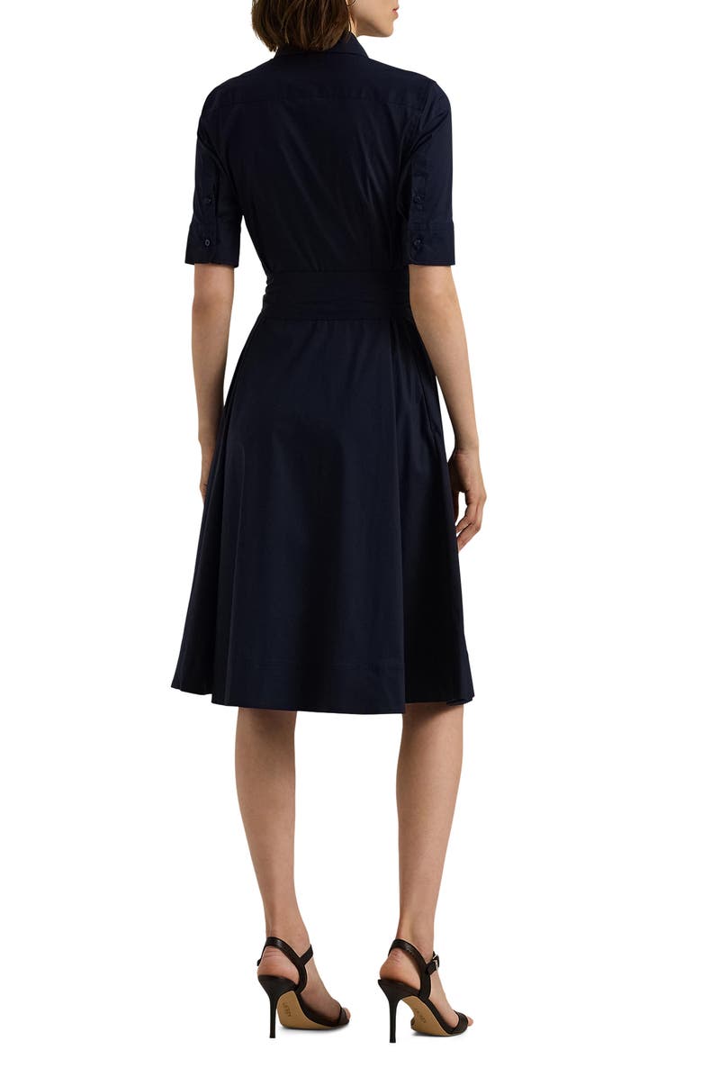 Lauren Ralph Lauren Cotton Blend Shirtdress, Alternate, color, Lauren Navy