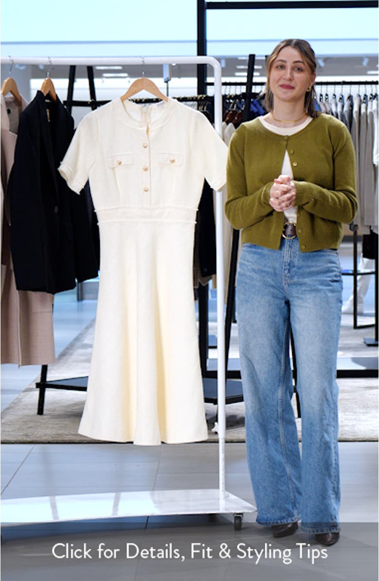 Short Sleeve Tweed A-Line Dress, sales video thumbnail