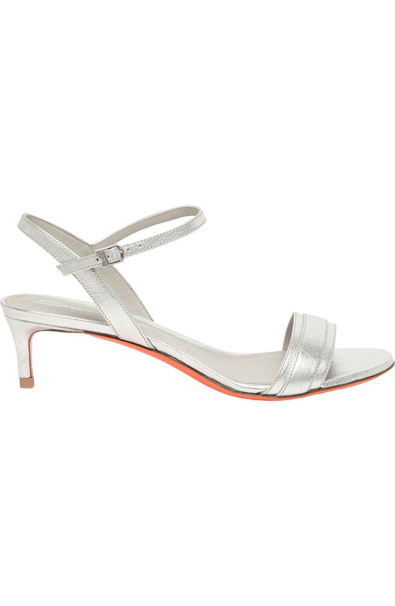 Santoni Women
s mid-heel sandal, Main, color, Silver