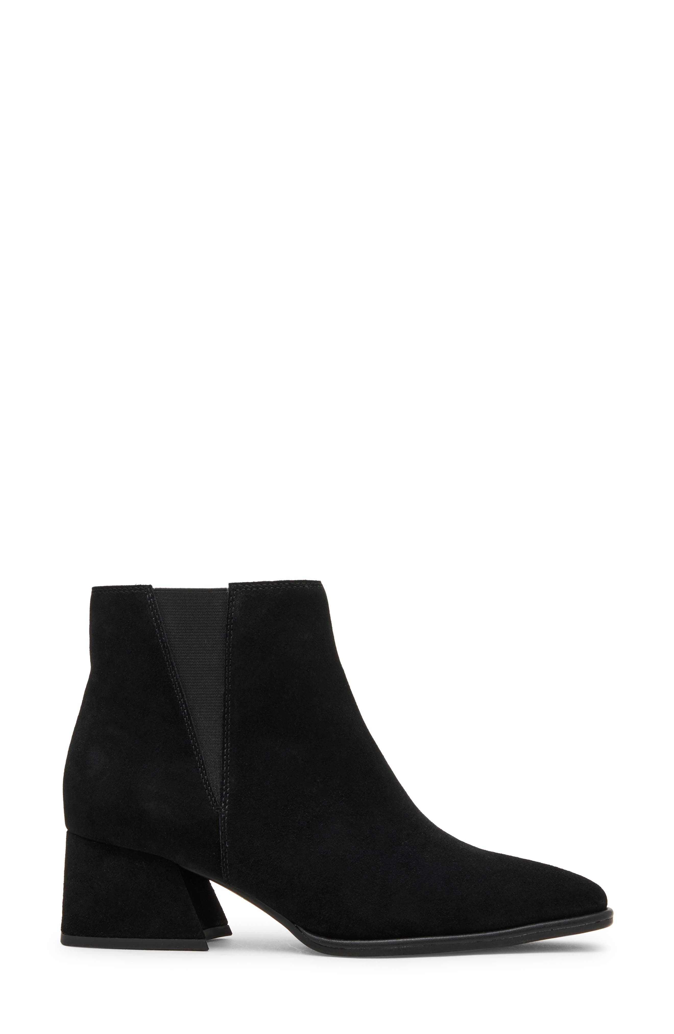 Blondo Mckinzie Waterproof Block Heel Chelsea Boot, Alternate, color, Black Suede