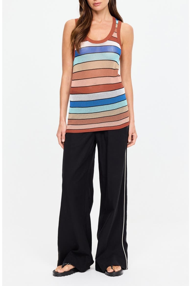 Iza Jet Knit Tank Top, Alternate, color, STRIPE
