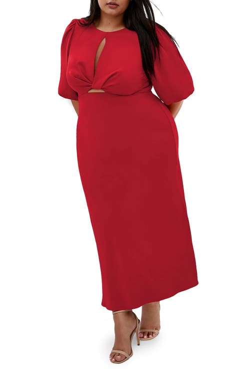 売れ筋商品|||シティーシック カットソー トップス レディース Plus Size Kamila Dress Red Women's Plus Size Kamila S Emerald Dress