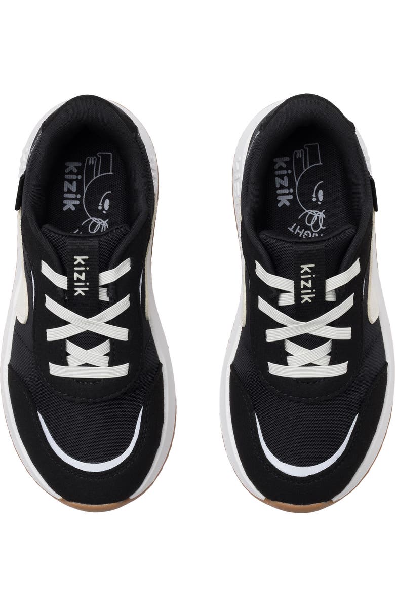 Kizik Kids' Orlando Sneaker, Alternate, color, Black/ White