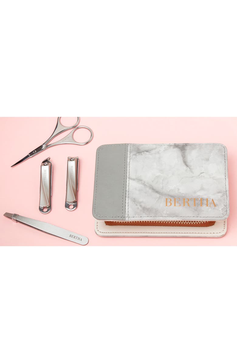 BERTHA Avery 4 Piece Surgical Steel Groom Kit, Main, color, Grey