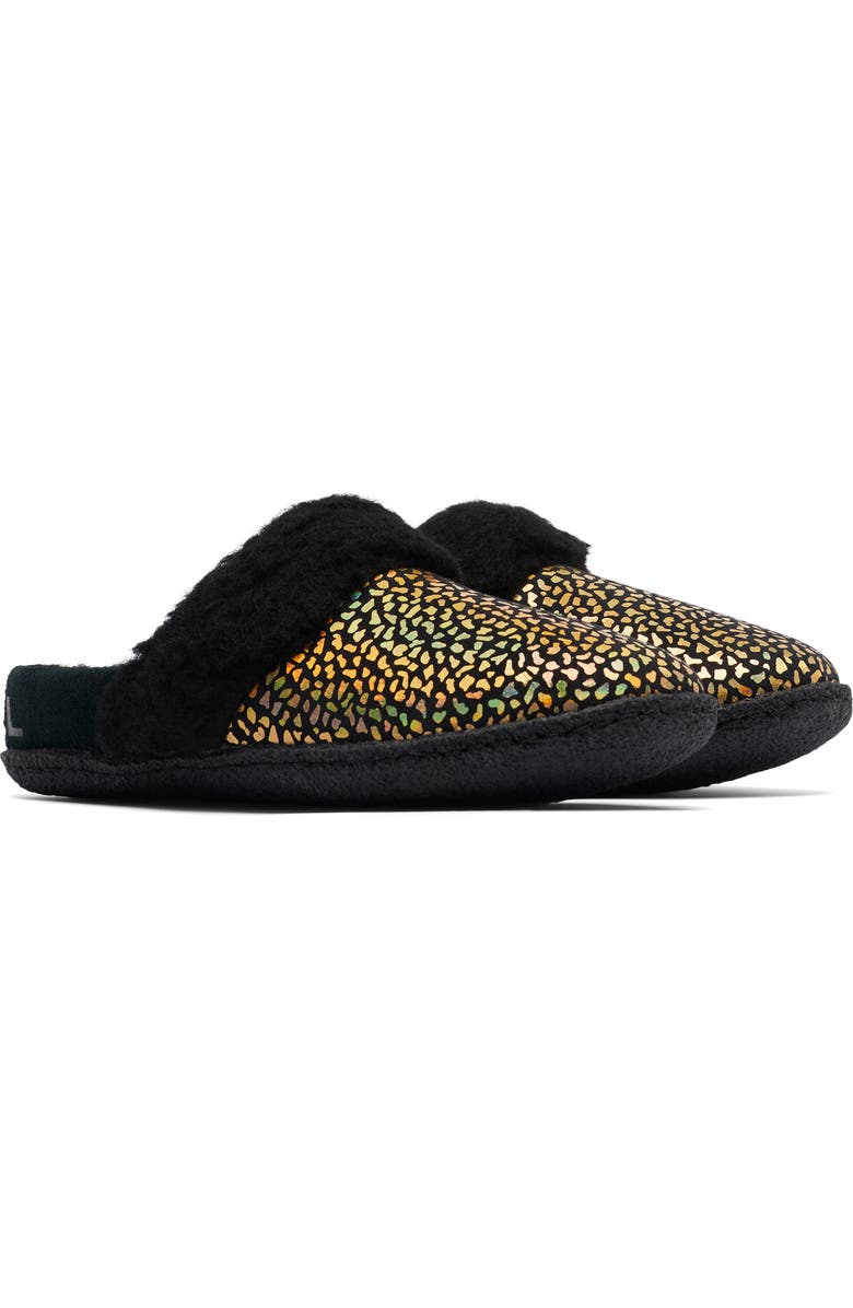 SOREL Kids' Nakiska II Faux Fur Slide Slipper, Main, color,