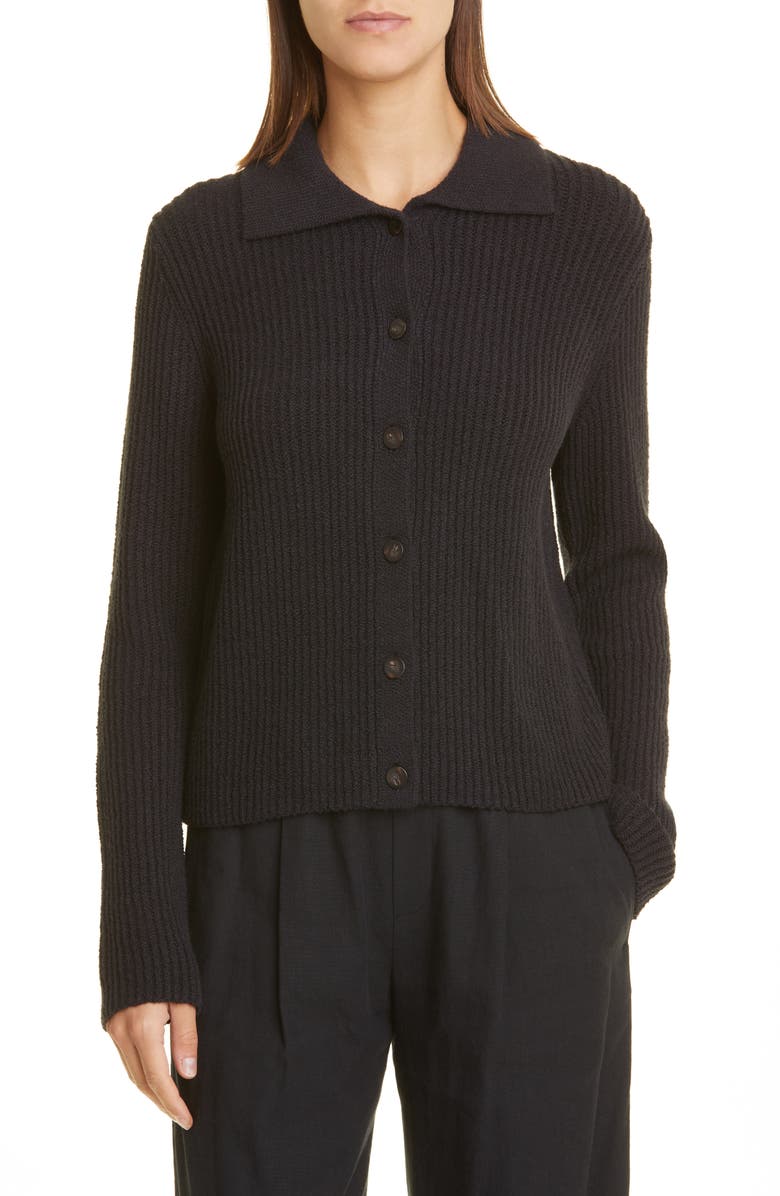 Vince Rib Polo Cardigan, Main, color,