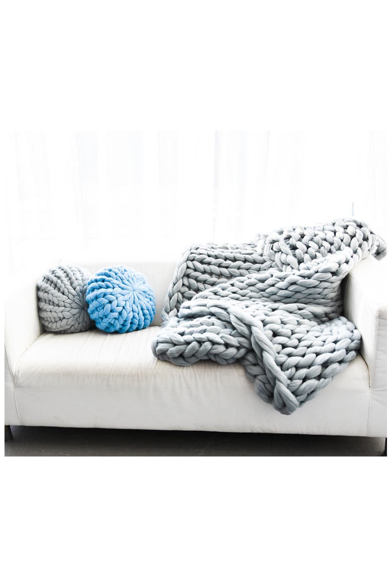 Merino Wool Blanket, Alternate, color, WINTER GRAY