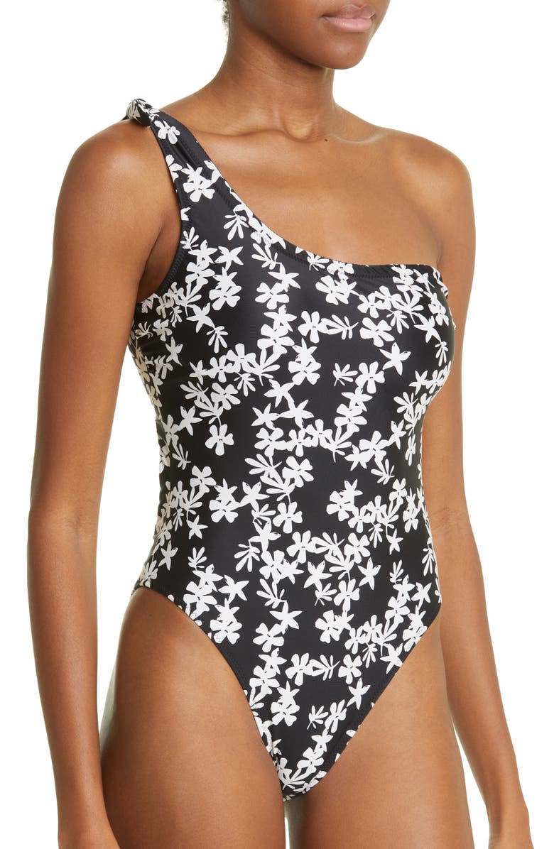 lemlem Sea Floral Cutout One-Shoulder One-Piece Swimsuit, Alternate, color,