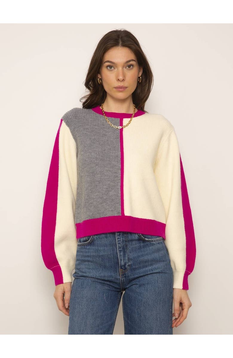 Central Park West Ezra Colorblocked Crew, Main, color, 