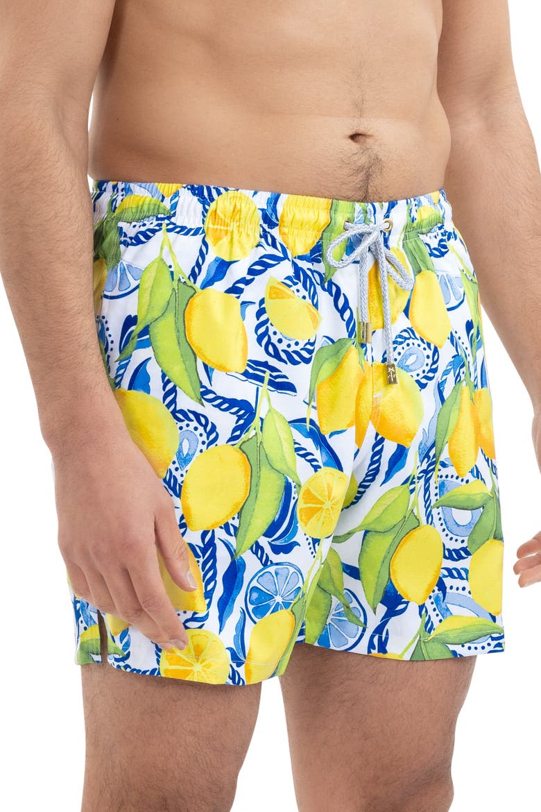 The Bossitano - Swim Trunks, Alternate, color, White