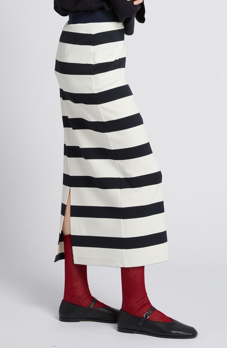 MM by Max Mara Riviera Stripe Maxi Skirt, Alternate, color, Ultramarine