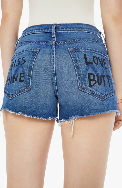 Mother The Dodger Frayed Denim Shorts In Blue