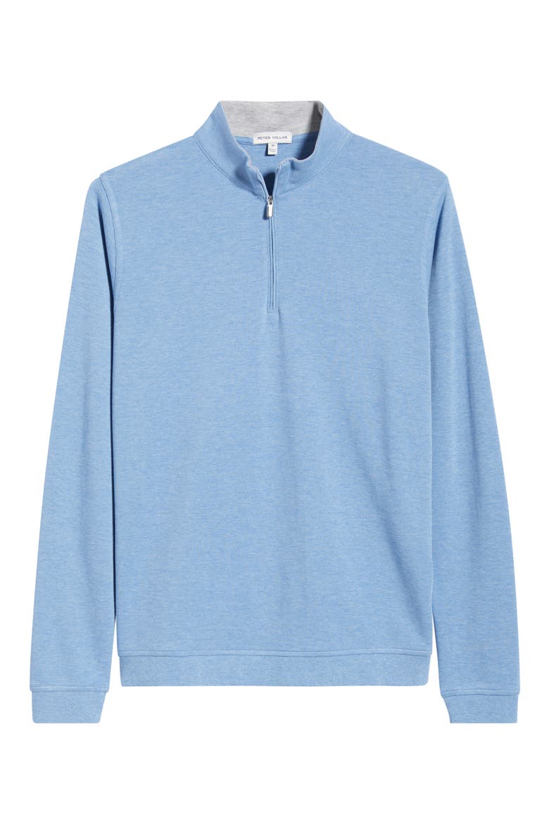 Comfort Interlock Quarter Zip Pullover, Alternate, color, BLUEBIRD