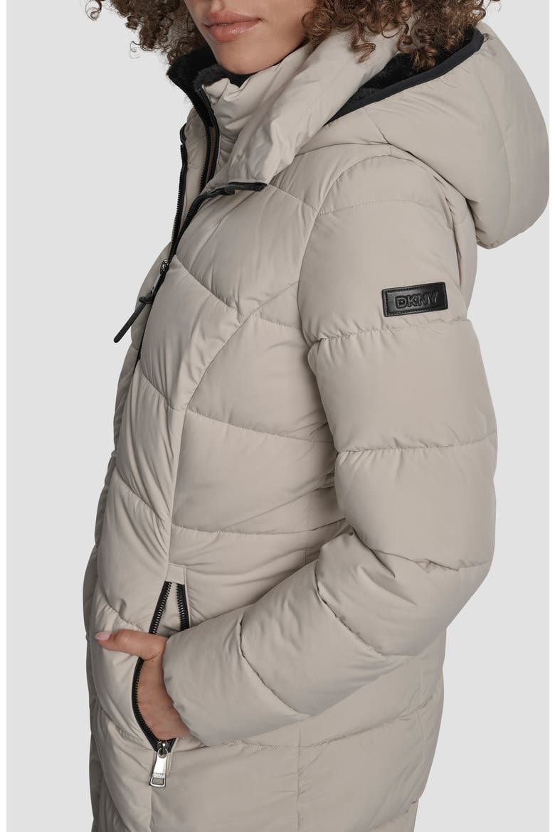 Bib Front Quilted Puffer Coat, Alternate, color, VAPOR