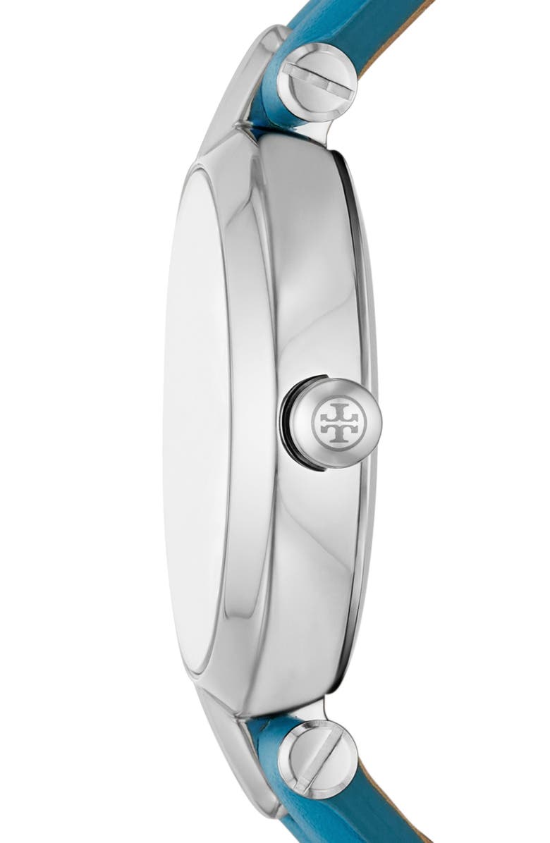Tory Burch The Kira Leather Strap Watch, 30mm, Alternate, color, 