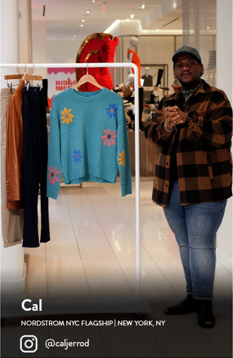 Zoey Intarsia Flower Sweater, sales video thumbnail