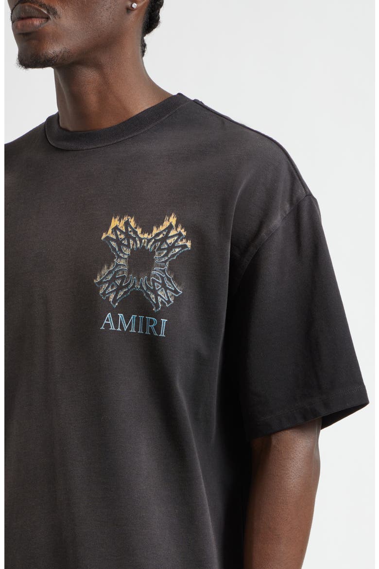 MA Quad Flames Oversize Cotton Graphic T-Shirt, Alternate, color, BLACK