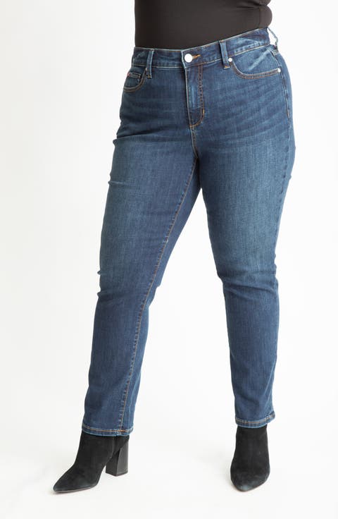 High Waist Straight Leg Jeans (Maya) (Plus)